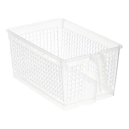 Large Handled Storage Basket Clear