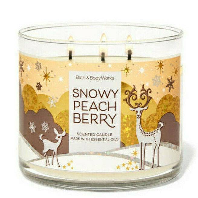 Vela Bath & Body Works Snowy Peach Berry