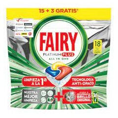 Detergente Máquina Platinum Plus 18 Cápsulas - Fairy