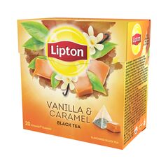 Chá Lipton Preto Baunilha & Caramelo 20 saq