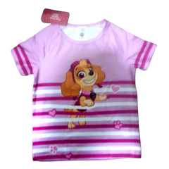 Camiseta Infantil Patrulha Pata, da Skye Manga Curta ( 3-4 Anos )
