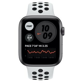 Apple Watch Nike Series 6 GPS 44mm - Platina/Preta