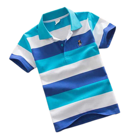 T-Shirt Polo infantil Listrada -  Azul Ciano